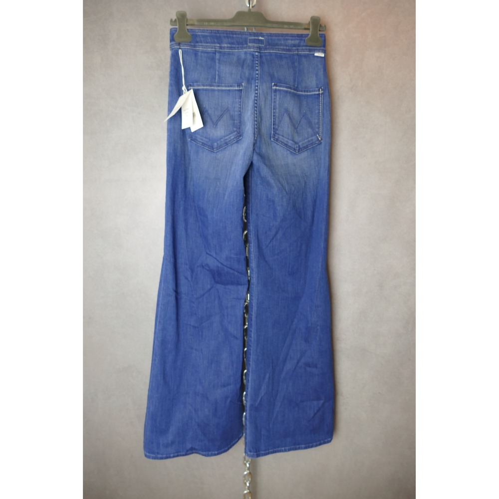 Mother RARE The Double Zip Pocket Flare Leg Jeans Womens Size‎ 28 Blue Denim - Picture 2 of 14